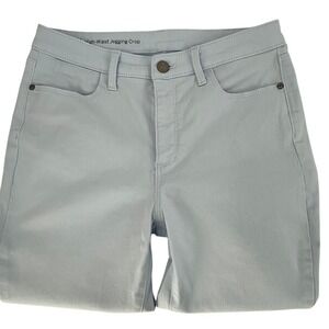 Talbots Flawless High-Waist Jegging Crop Pants Light Blue 6P Petite Slim Stretch